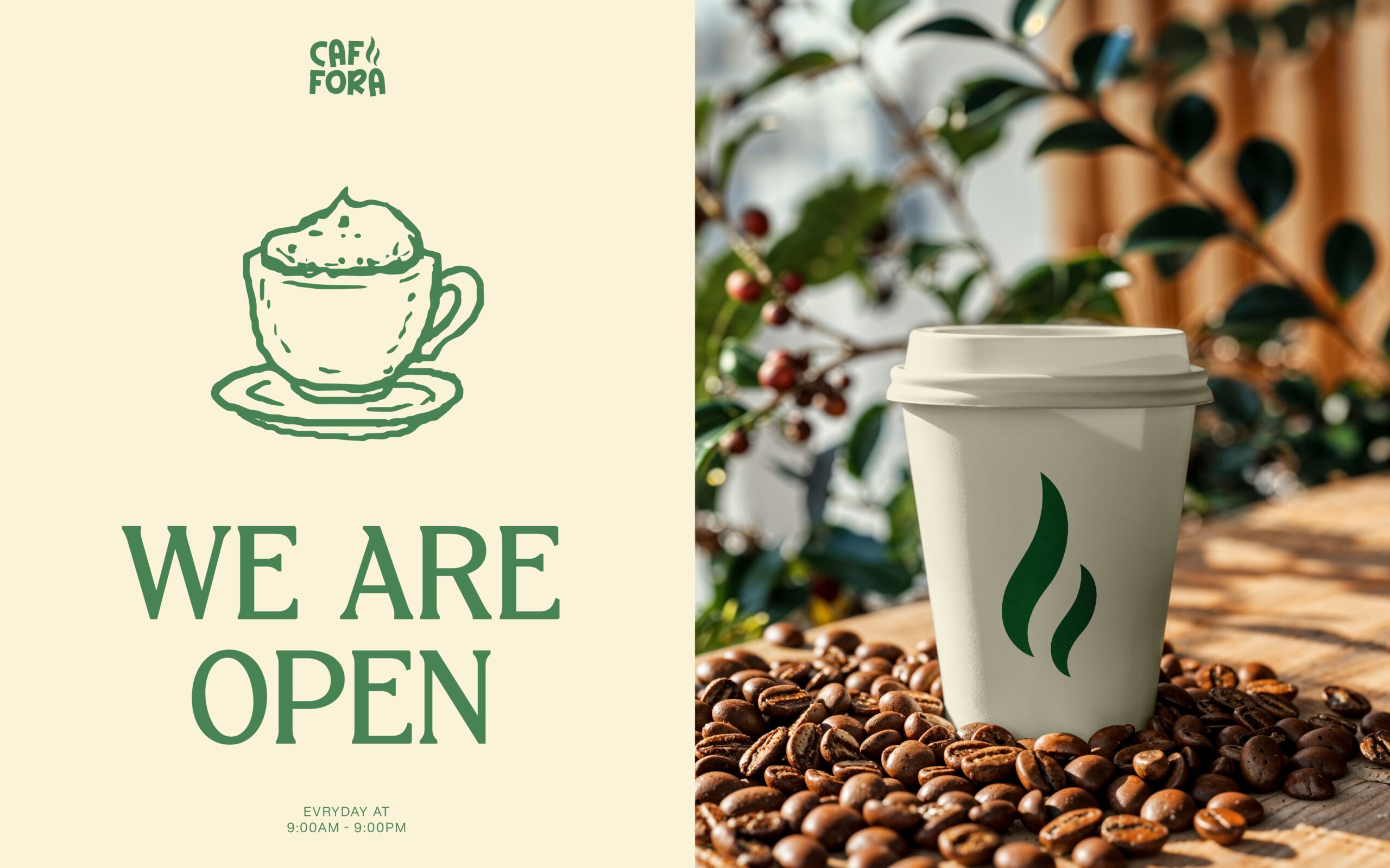 Branding, brand identity, caffora, brand design, logo design, coffee, logo